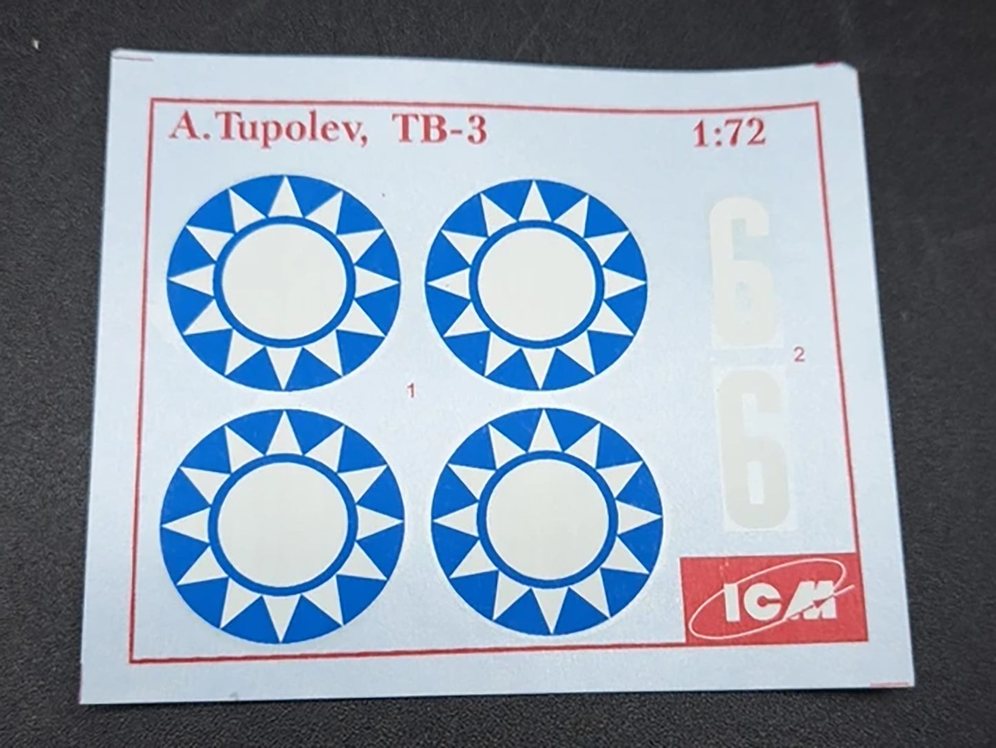 ICM 72092 decal sheet