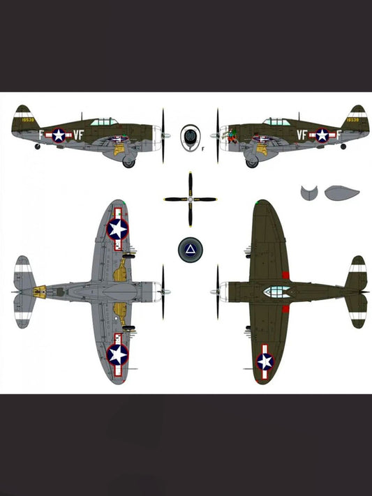 Dorawings DW48054 Republic P-47C Thunderbolt with ferry tank - 1/48 scale model construction kit