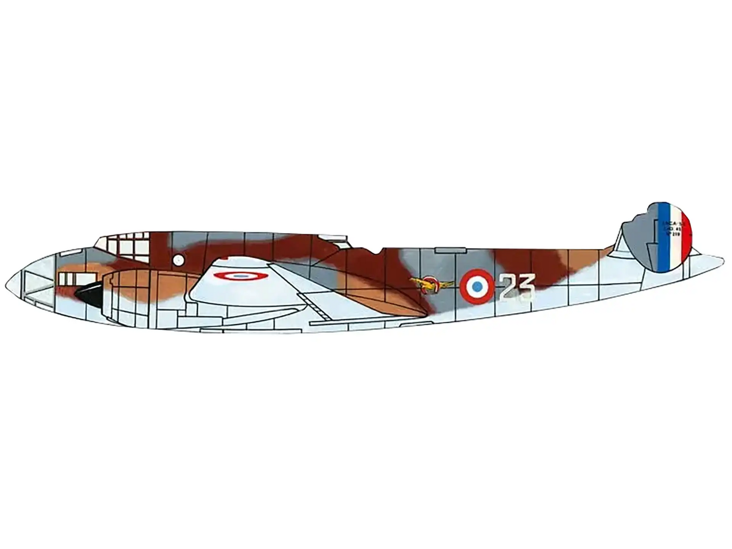 Color profile of the Lioré et Olivier LeO 451, 'White 23', 1st Squadron, Bomber Group GB I/31, French Air Force, June 1940