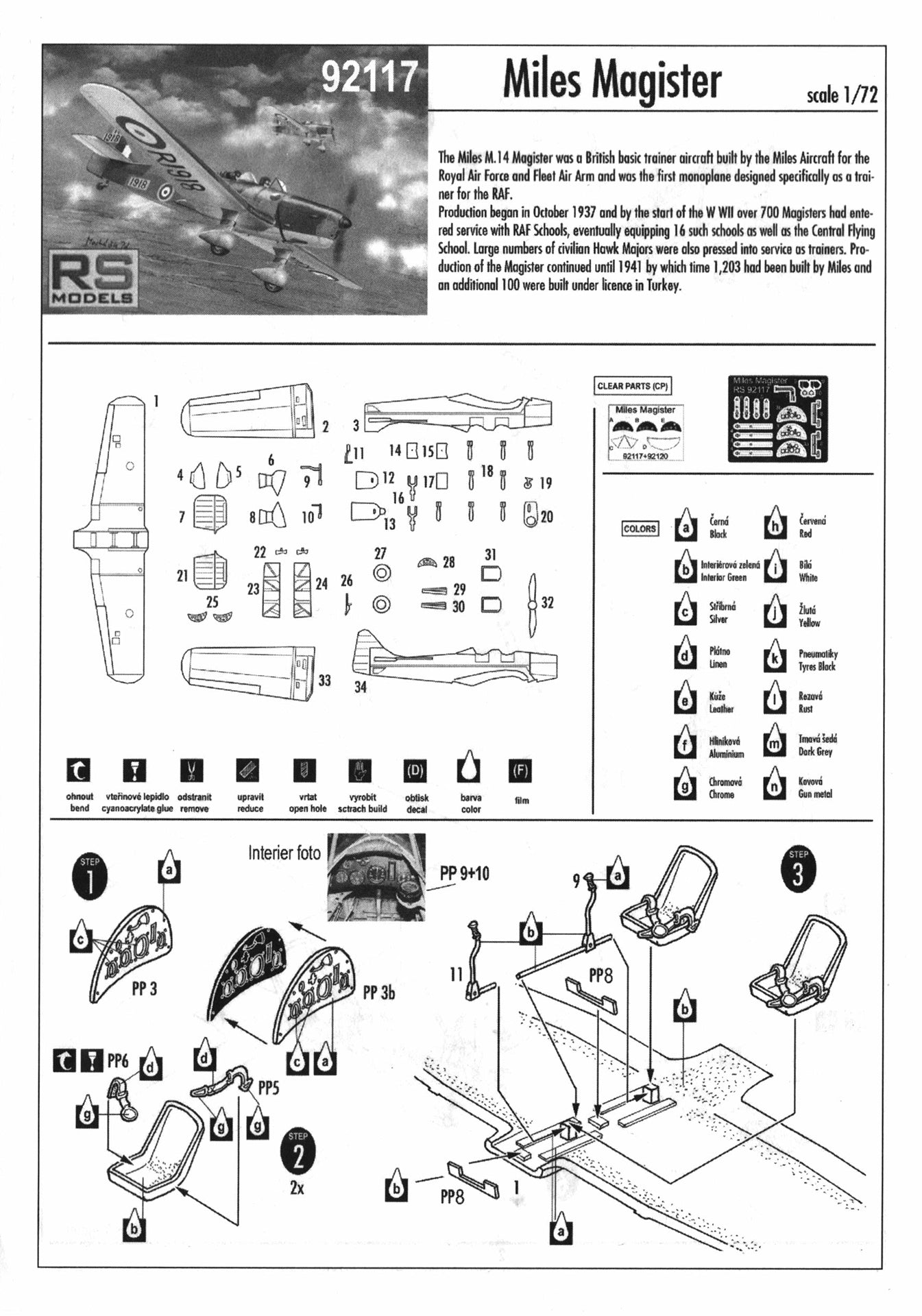 RS Models 92117 assembly guide page 1