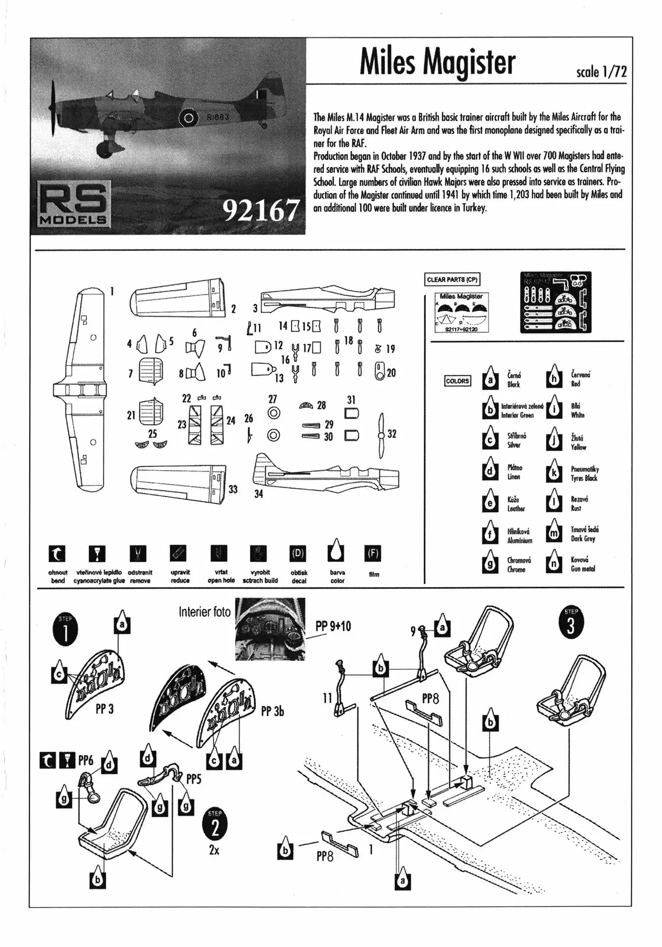 RS Models 92167 assembly guide page 1