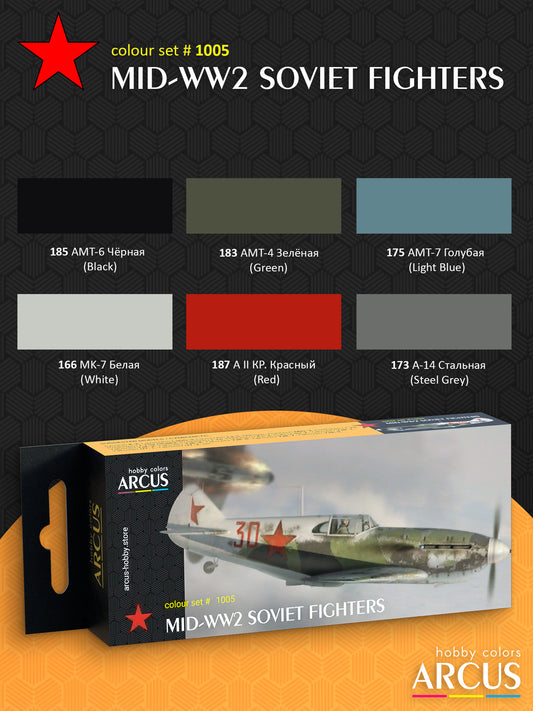 Paint Set 1005 Mid-WW2 Soviet Fighters