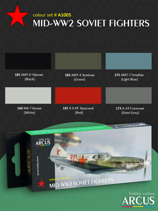 Paint Set 1005 Mid-WW2 Soviet Fighters