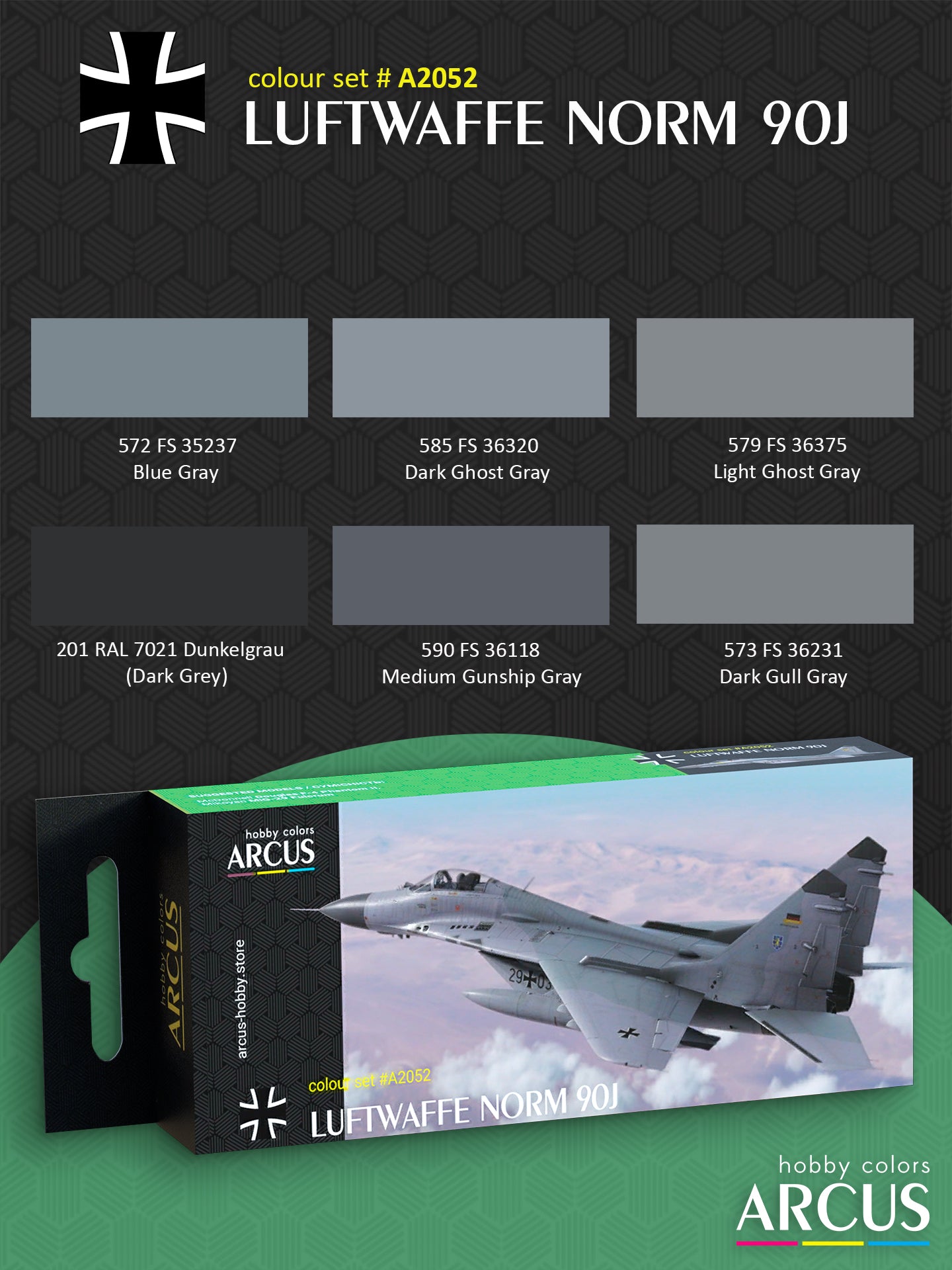 Paint Set 2052 Luftwaffe Norm 90J