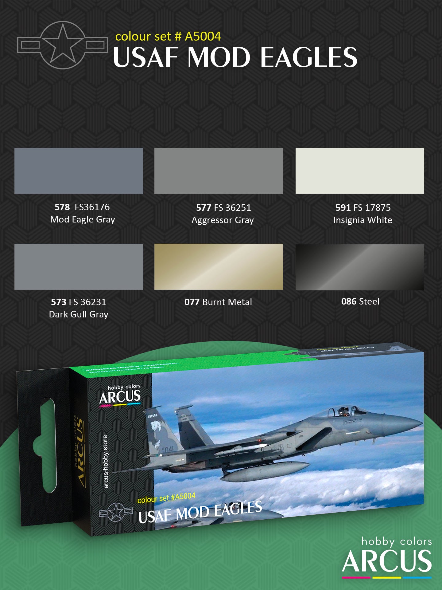 Paint Set 5004 USAF Mod Eagles