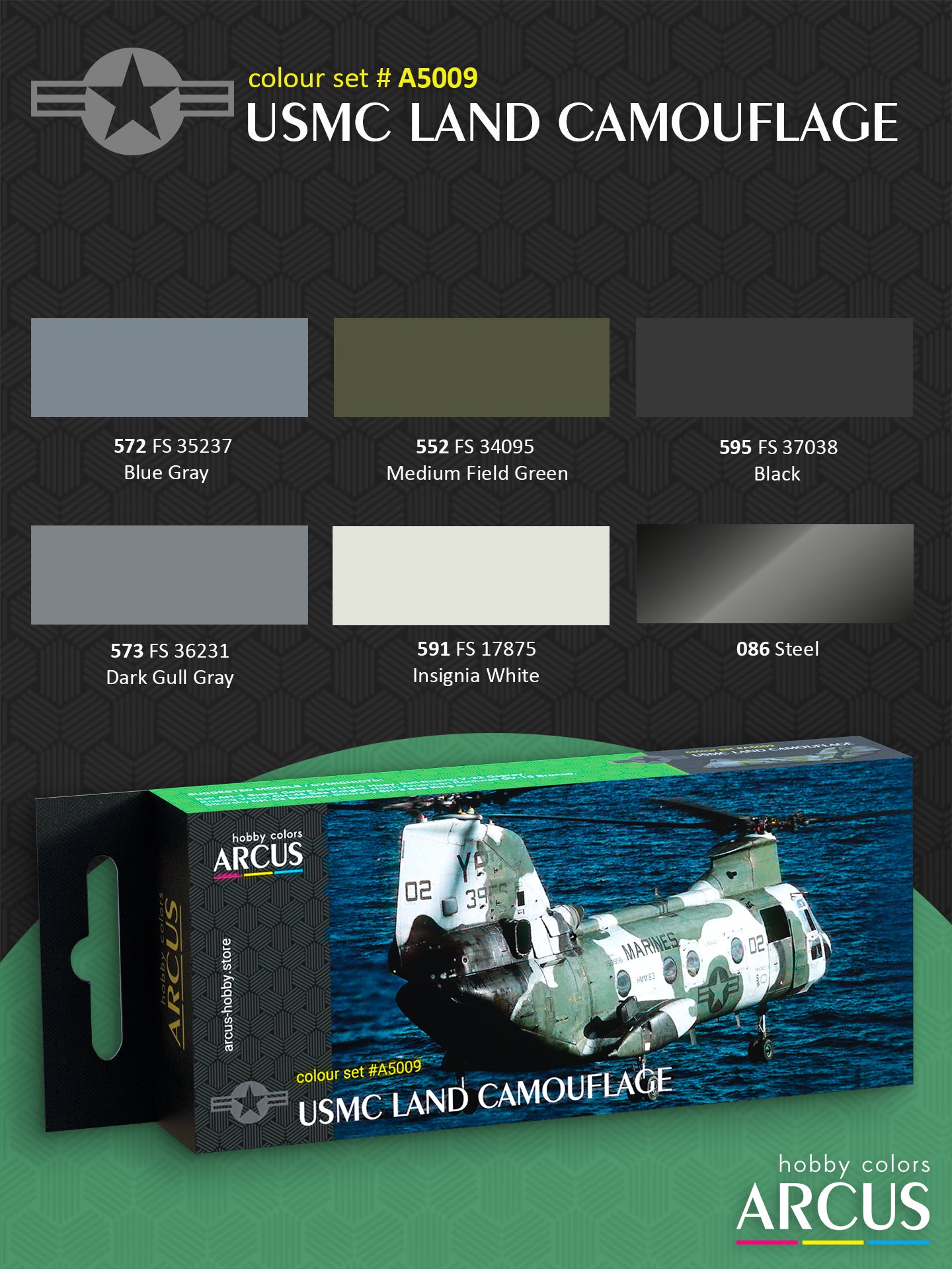 Paint Set 5009 USMC Land Camouflage
